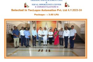 A.Y. 2023-24 Selected Students PHOTO (Teclogos Automation Pvt. Ltd,Pune.)