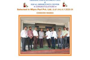 A.Y. 2023-24 Selected Students PHOTO (Wipro Pari Private Limited.)