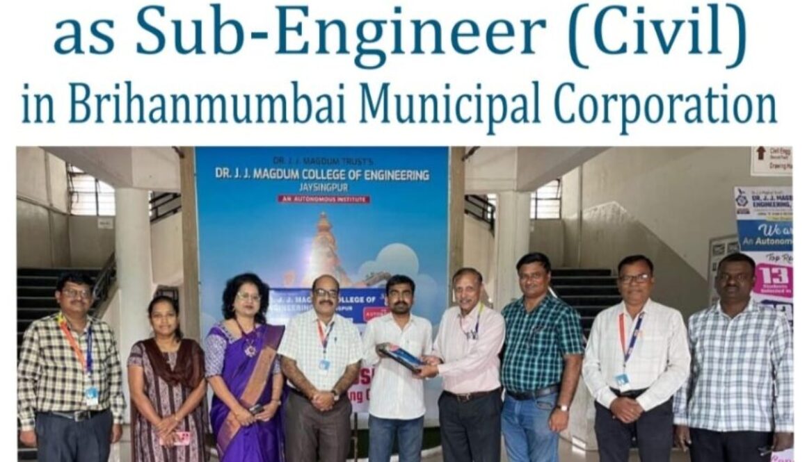 Selection of Anil Mudshi as Sub-Engineer (Civil) in Brihanmumbai Municipal Corporation Selection of Anil Mudshi as Sub-Engineer (Civil) in Brihanmumbai Municipal Corporation